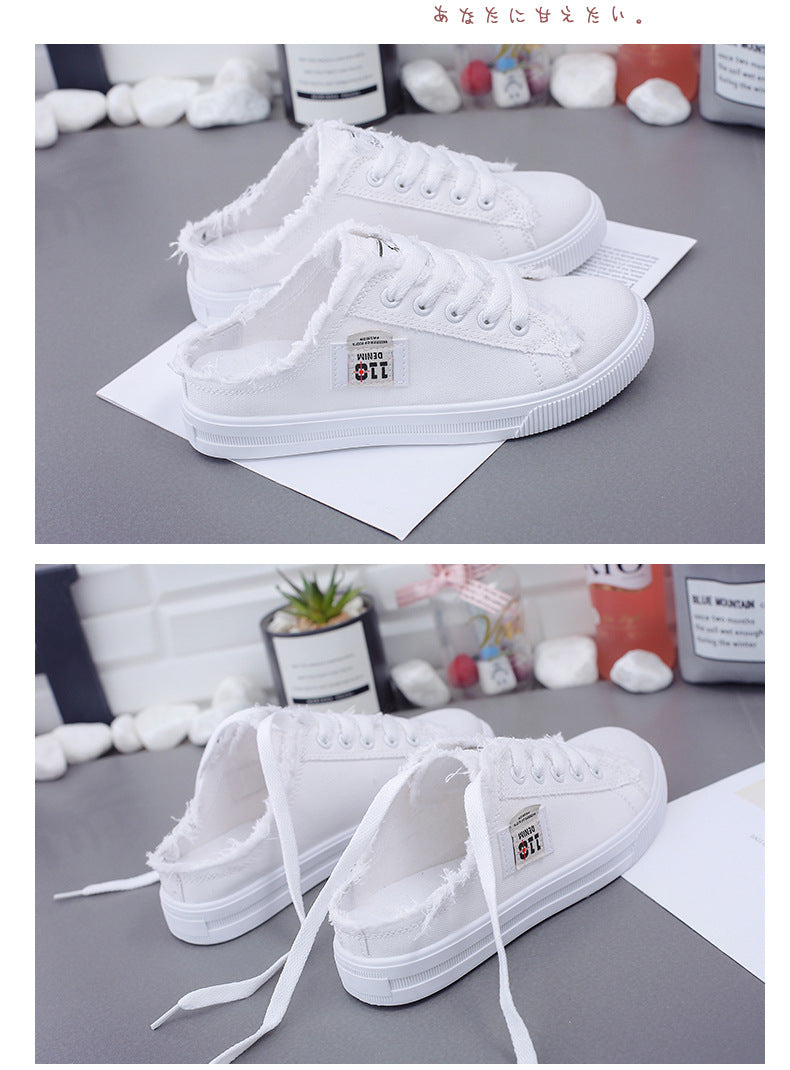 Women Canvas Sneakers Woman Casual Shoes Summer Girls Ladies Outdoor Flat Trainers Lace-Up Zapatillas Mujer Chaussure Female