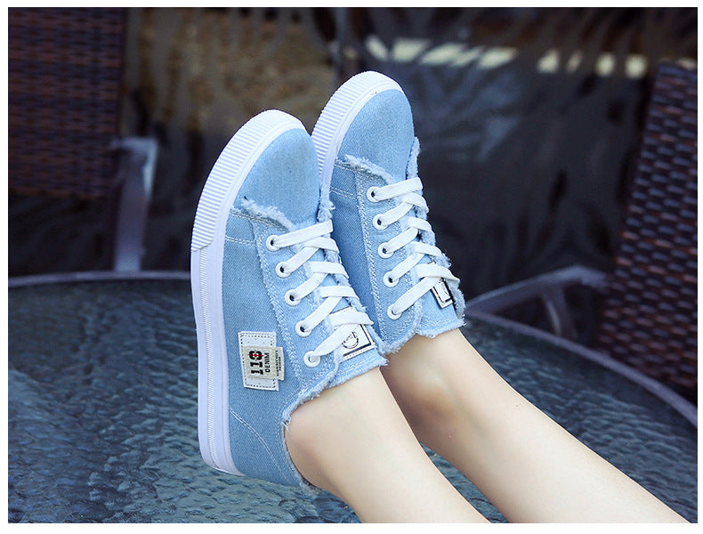 Women Canvas Sneakers Woman Casual Shoes Summer Girls Ladies Outdoor Flat Trainers Lace-Up Zapatillas Mujer Chaussure Female