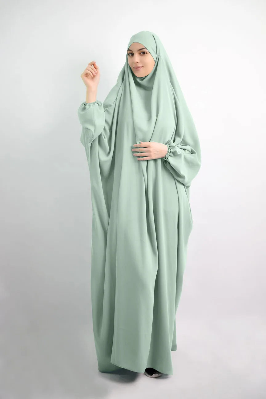 Eid Hooded Muslim Women Hijab Dress Prayer Garment Abaya Long Khimar Full Cover Ramadan Gown Abayas Islamic Clothes Niqab jilbab