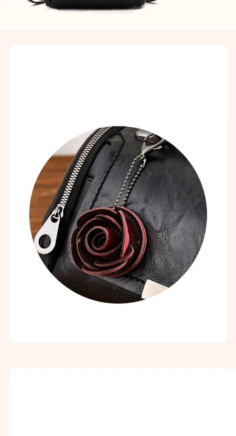 New flowers Pendant Handbag Women's fashion Boston bags single shoulder bag ladies crossbody bag PU messenger bag women bag