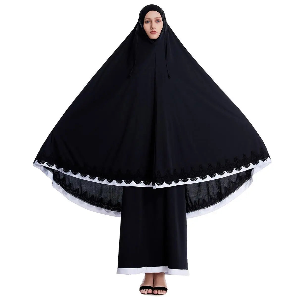 2pcs Eid Ramadan Women Hijab Abaya Muslim Prayer Garment Clothes Islamic Niqab Khimar Caftan Full Cover Dress Skirt Robe Kaftan