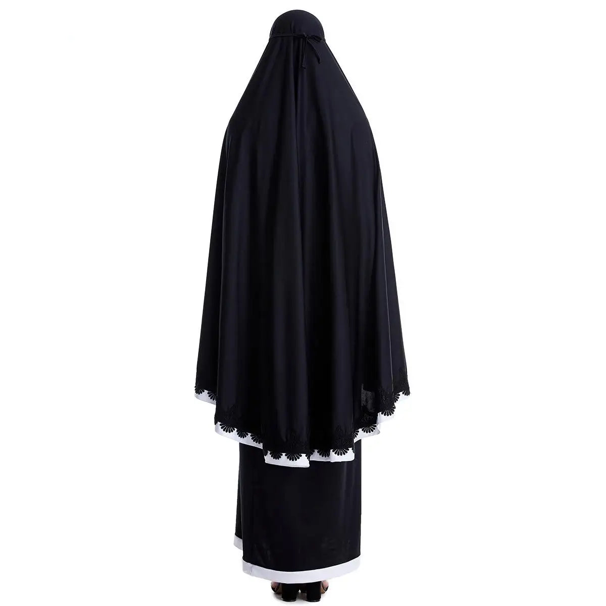 2pcs Eid Ramadan Women Hijab Abaya Muslim Prayer Garment Clothes Islamic Niqab Khimar Caftan Full Cover Dress Skirt Robe Kaftan