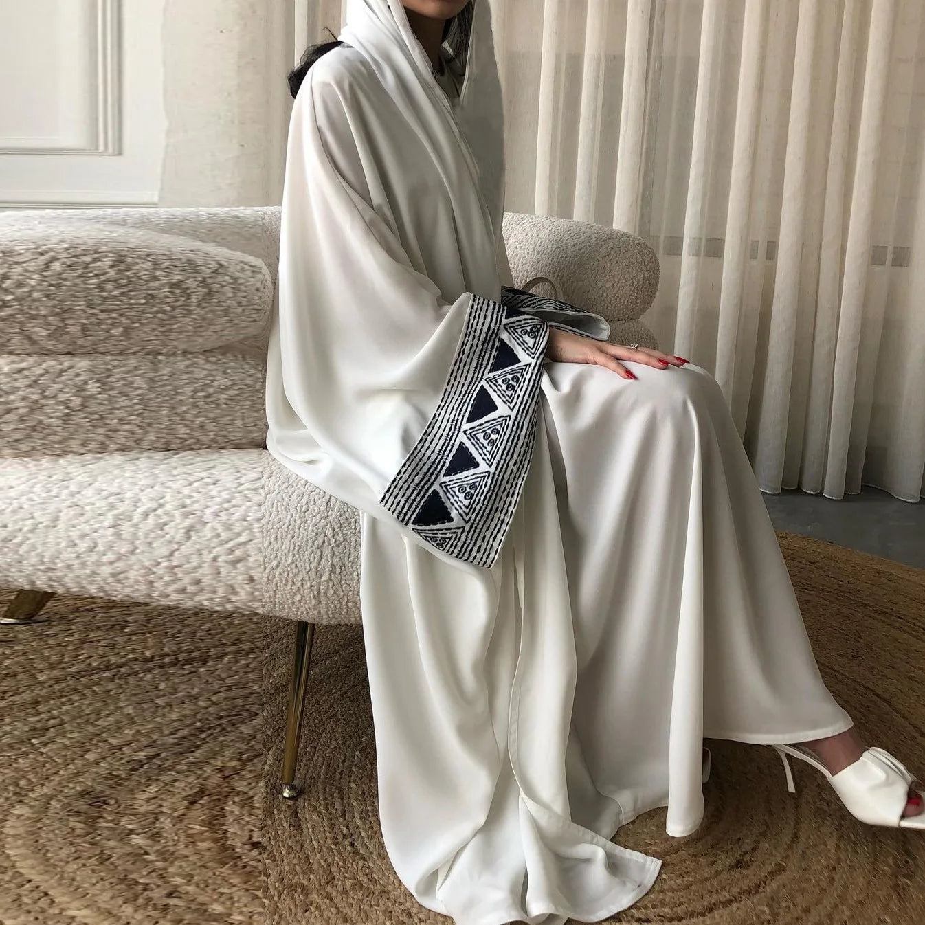 Eid Muslim Abaya for Women Embroidery Dress Dubai Arab Long Robe Morocco Abayas Kaftan Gorgeous Cardigan Robe Jalabiya 2024