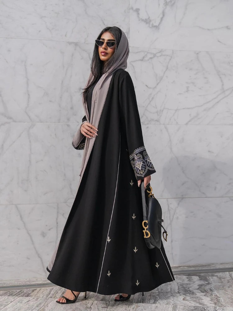 Eid Muslim Abaya for Women Embroidery Cardigan Party Dress Without Scarf Dubai Long Robe Morocco Abayas Kaftan Gorgeous Jalabiya