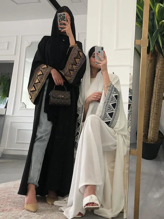 Eid Muslim Abaya for Women Embroidery Dress Dubai Arab Long Robe Morocco Abayas Kaftan Gorgeous Cardigan Robe Jalabiya 2024