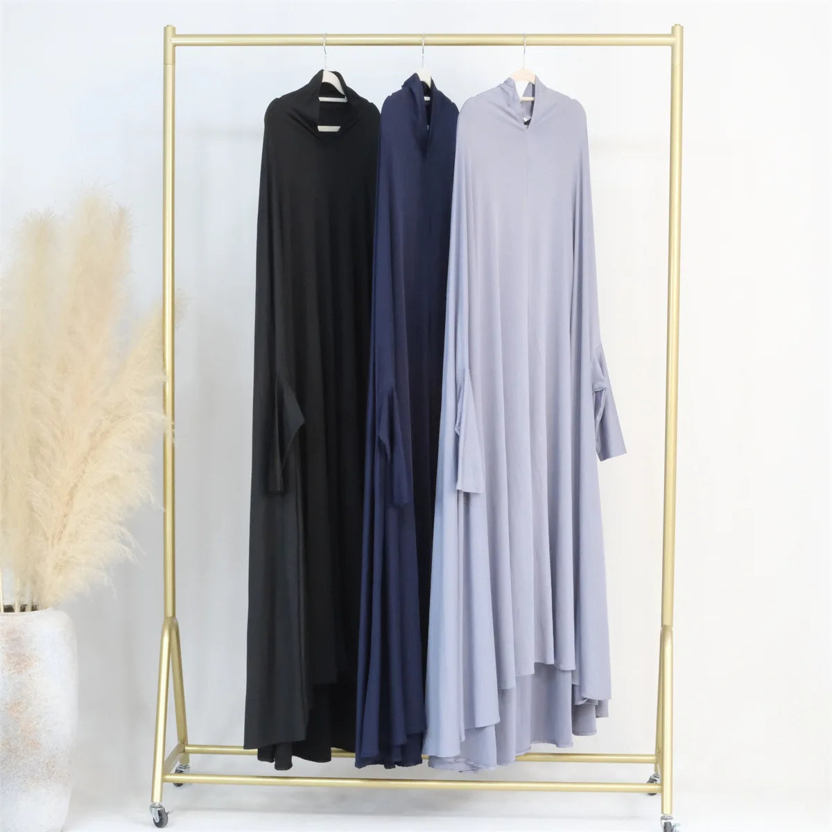 Eid Hooded Muslim Women  Dress Prayer Garment Abaya Long Khimar Full Cover Ramadan Gown Abayas Islamic Clothes Niqab Robe