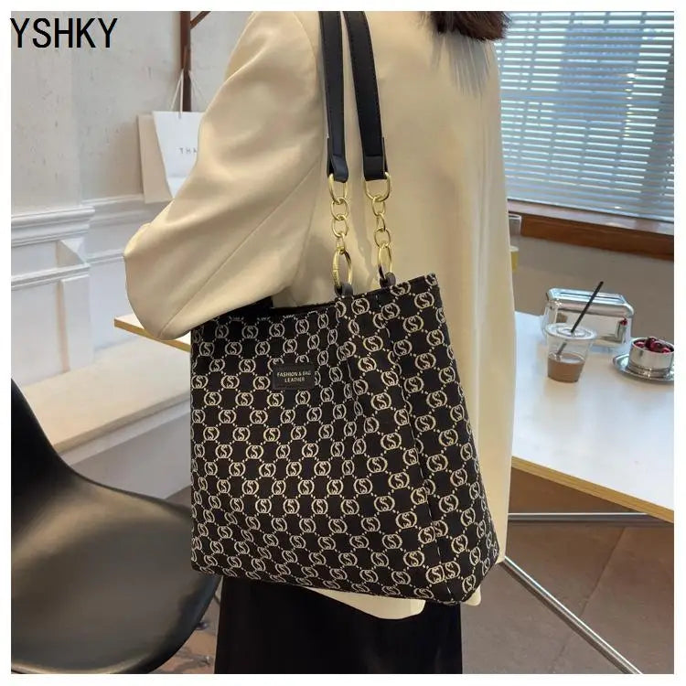 New Women bag Shoulder bag Handbag sac a main Casual foreign style Plaid women's bag large capacity Tote bags