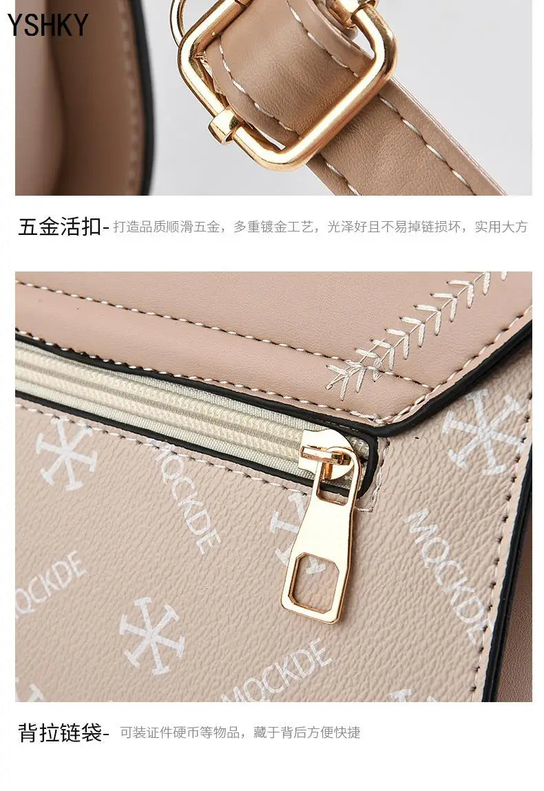 New Woman shoulder bag Large capacity Handbag for Women Crossbody bag pattern PU Portable bucket bag ladies messenger bags