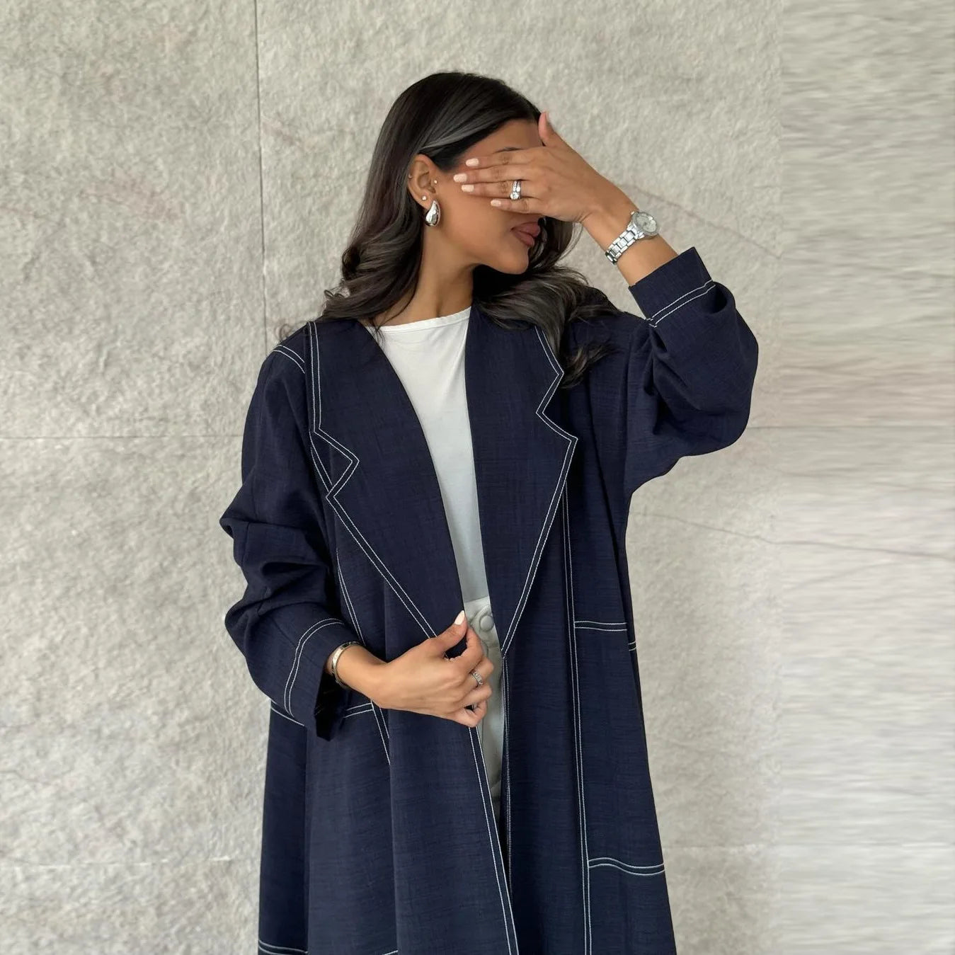 Eid Muslim Abaya for Women Imitation Cotton Denim Cardigan Dresses Jalabiya Long Robe Ramadan Dubai Abayas Kaftan Vestidos 2024