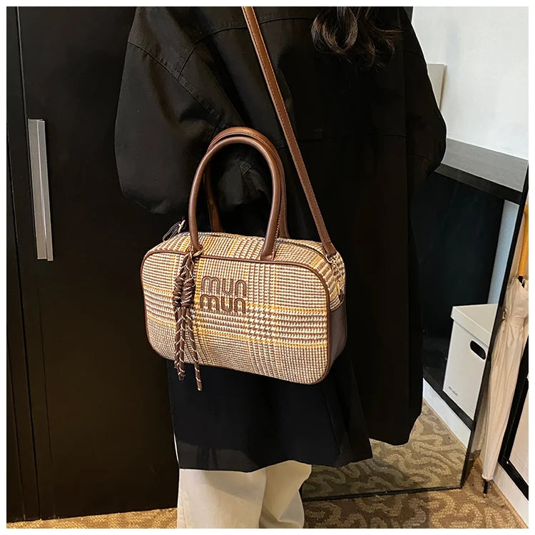 Bowling Large Casual Tote Handbag and Purses for Women Shoudler Crossbody Bag 2025 New Trendy Design Clutches Messenger Bag