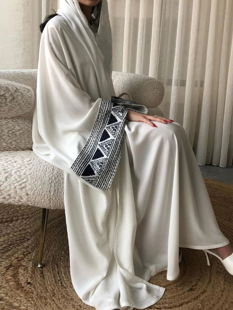 Eid Muslim Abaya for Women Embroidery Dress Dubai Arab Long Robe Morocco Abayas Kaftan Gorgeous Cardigan Robe Jalabiya 2024