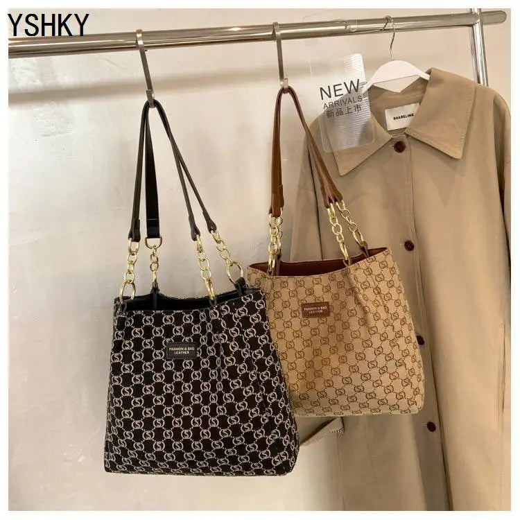 New Women bag Shoulder bag Handbag sac a main Casual foreign style Plaid women's bag large capacity Tote bags