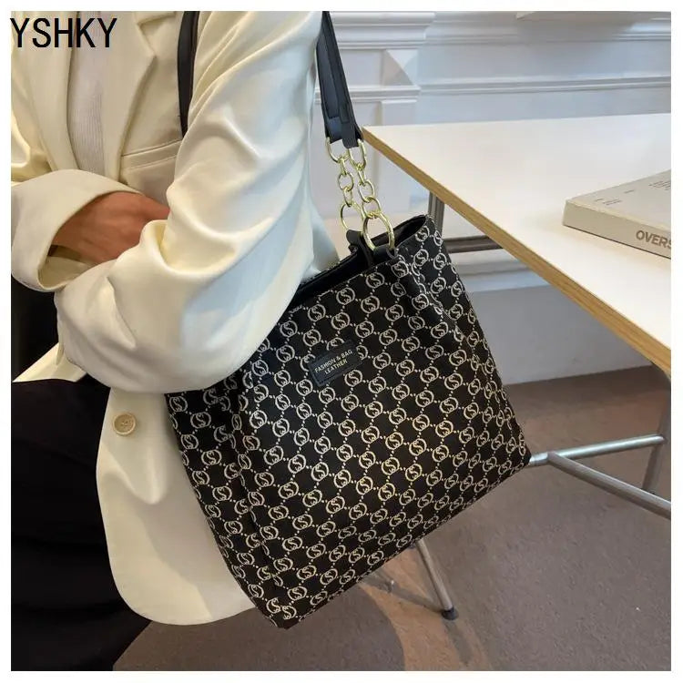 New Women bag Shoulder bag Handbag sac a main Casual foreign style Plaid women's bag large capacity Tote bags