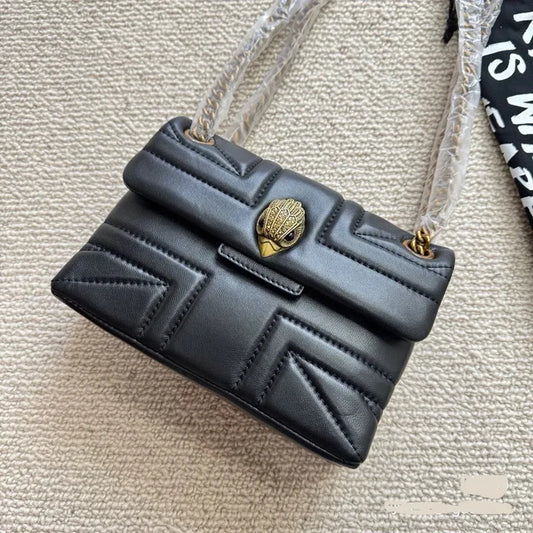 KURT GEIGER LONDON New Women's Bag Brand Eagle Head PU Shoulder Bag Single Chain Crossbody Bag Fashion Dating Commuting Handbag