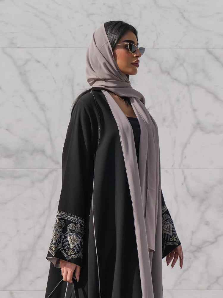 Eid Muslim Abaya for Women Embroidery Cardigan Party Dress Without Scarf Dubai Long Robe Morocco Abayas Kaftan Gorgeous Jalabiya