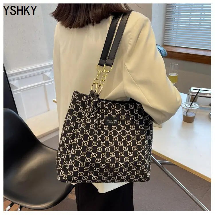 New Women bag Shoulder bag Handbag sac a main Casual foreign style Plaid women's bag large capacity Tote bags