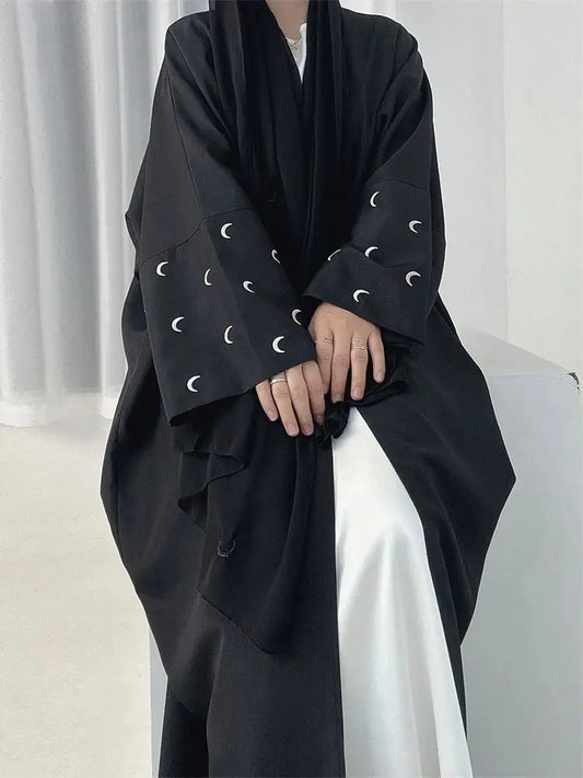 Ramadan Kaftan Abaya Black Moon Abaya Kimono Turkey Modest Islamic Dress