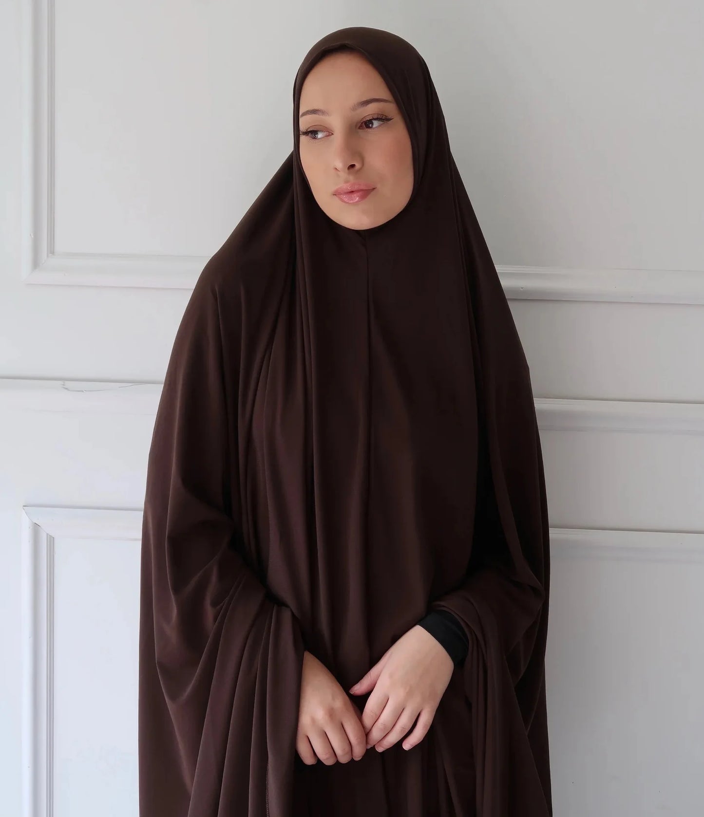 Eid Hooded Muslim Women  Dress Prayer Garment Abaya Long Khimar Full Cover Ramadan Gown Abayas Islamic Clothes Niqab Robe