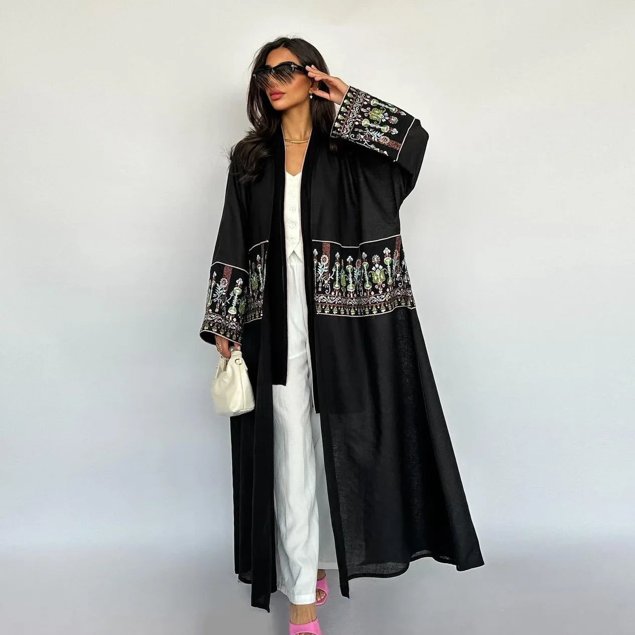 Eid Muslim Women Party Long abaya Jalabiya Embroidery Robe Ramadan Morocco Dubai Arab Kaftan Islam Modest Cardigan Vestidos 2024