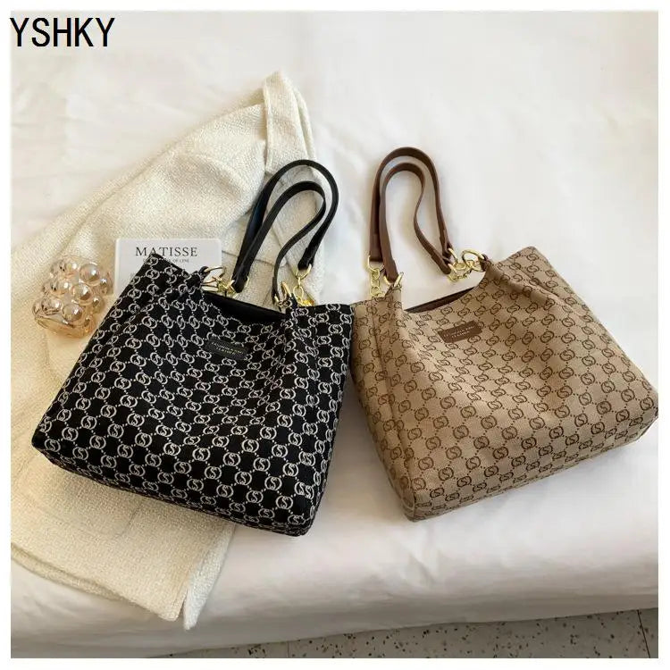 New Women bag Shoulder bag Handbag sac a main Casual foreign style Plaid women's bag large capacity Tote bags