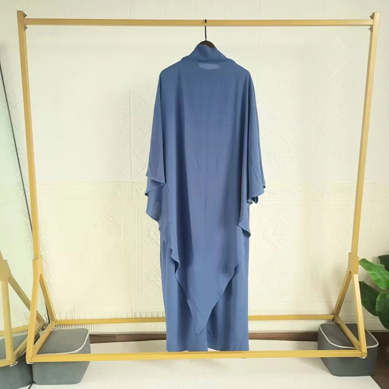 Eid Muslim Women Long Khimar 2 Piece Set Abaya Dress Prayer Garment Hijab Full Cover Islamic Ramadan Kaftan Djellaba 2023