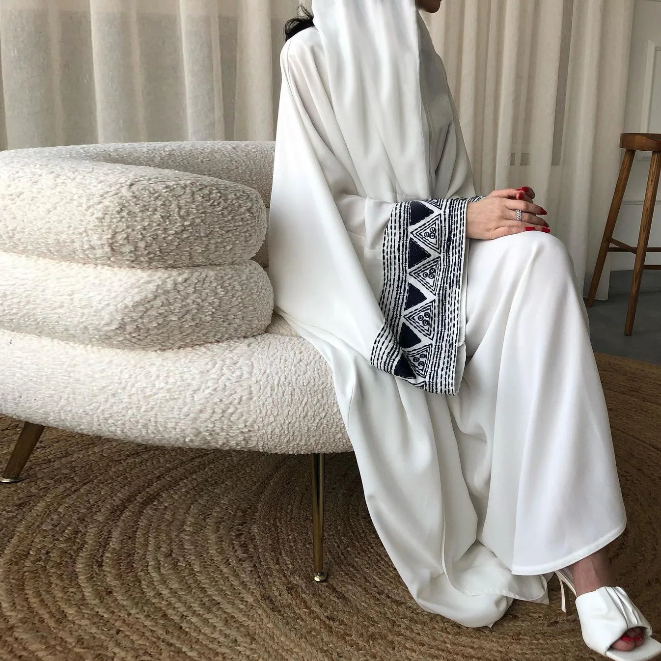 Eid Muslim Abaya for Women Embroidery Dress Dubai Arab Long Robe Morocco Abayas Kaftan Gorgeous Cardigan Robe Jalabiya 2024