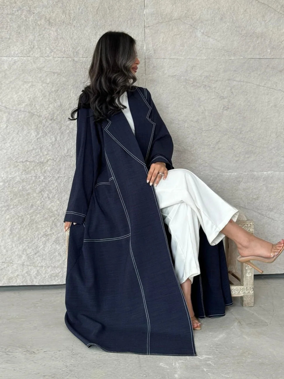 Eid Muslim Abaya for Women Imitation Cotton Denim Cardigan Dresses Jalabiya Long Robe Ramadan Dubai Abayas Kaftan Vestidos 2024