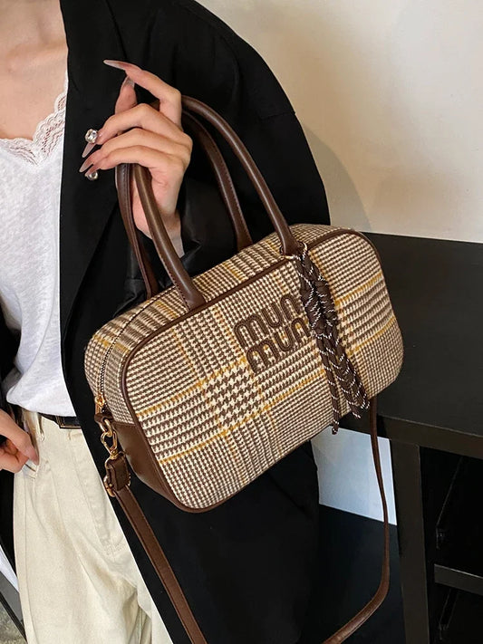 Bowling Large Casual Tote Handbag and Purses for Women Shoudler Crossbody Bag 2025 New Trendy Design Clutches Messenger Bag