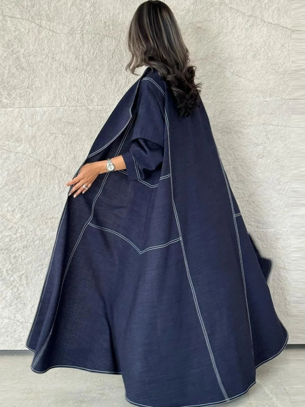 Eid Muslim Abaya for Women Imitation Cotton Denim Cardigan Dresses Jalabiya Long Robe Ramadan Dubai Abayas Kaftan Vestidos 2024