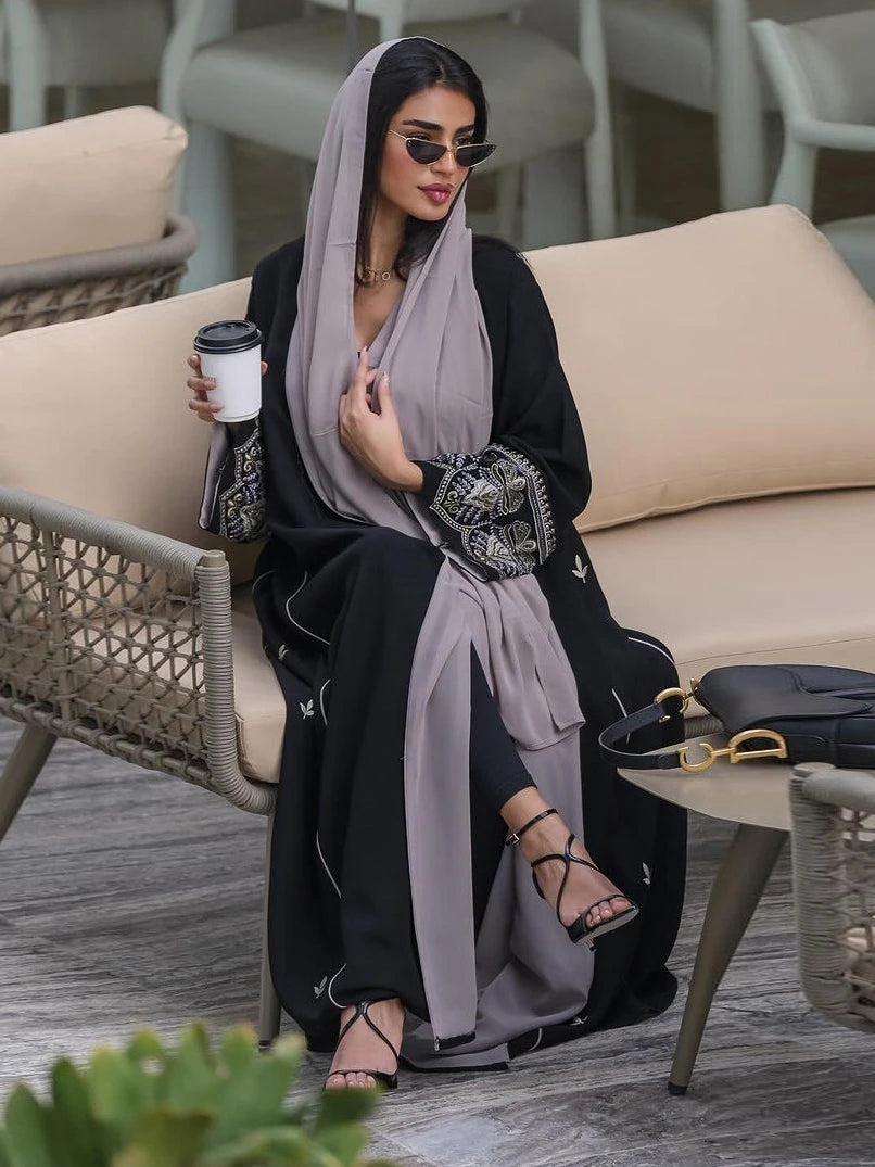 Eid Muslim Abaya for Women Embroidery Cardigan Party Dress Without Scarf Dubai Long Robe Morocco Abayas Kaftan Gorgeous Jalabiya