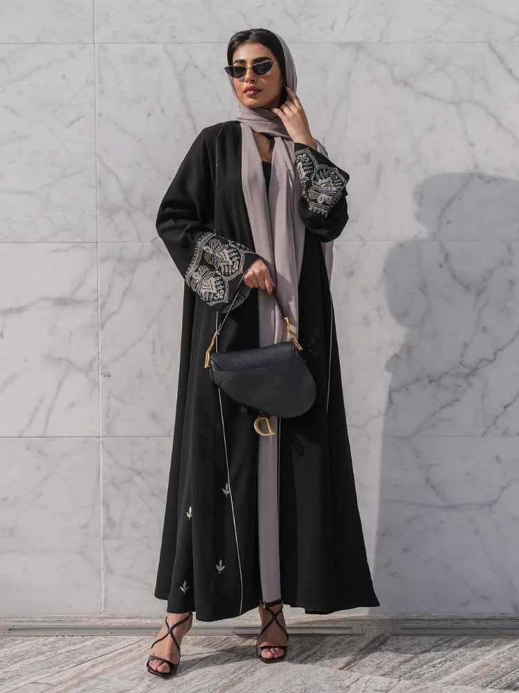 Eid Muslim Abaya for Women Embroidery Cardigan Party Dress Without Scarf Dubai Long Robe Morocco Abayas Kaftan Gorgeous Jalabiya