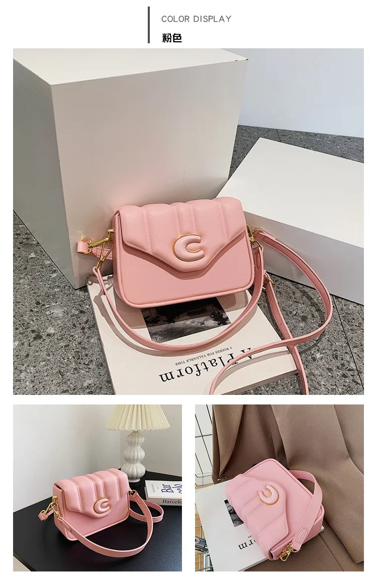 Vintage Designer Flap Handbag and Purse for Women Shoulder Crossbody Bags 2022 New Letter Ladies Messenger Bag High Quality