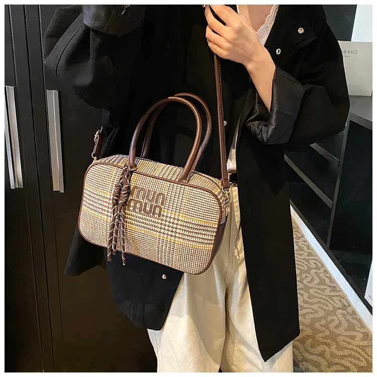 Bowling Large Casual Tote Handbag and Purses for Women Shoudler Crossbody Bag 2025 New Trendy Design Clutches Messenger Bag