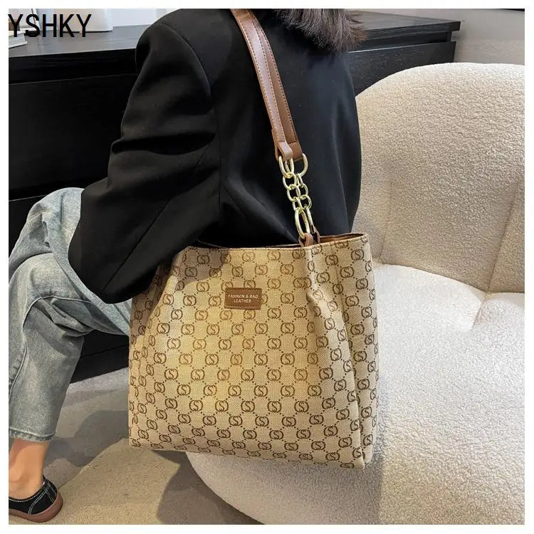 New Women bag Shoulder bag Handbag sac a main Casual foreign style Plaid women's bag large capacity Tote bags