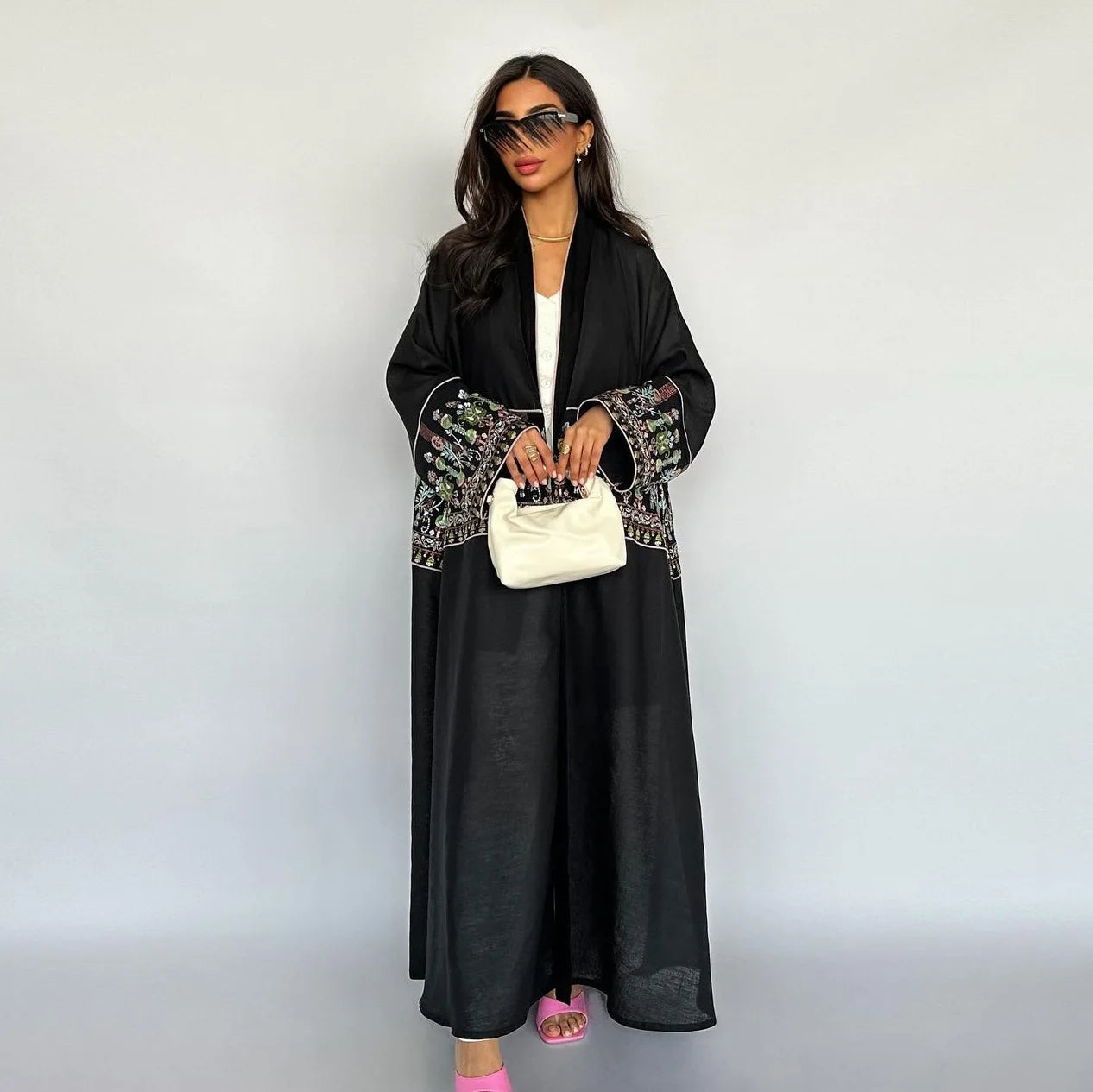 Eid Muslim Women Party Long abaya Jalabiya Embroidery Robe Ramadan Morocco Dubai Arab Kaftan Islam Modest Cardigan Vestidos 2024